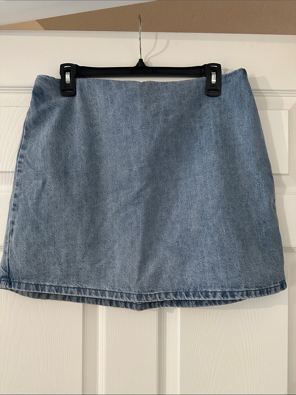 Light Blue Denim Mini Skort